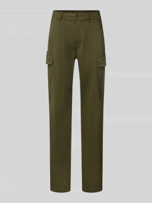 Spodnie cargo o kroju prostym z czystej bawełny model 'YASUNI' Napapijri Khaki