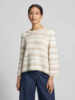 sweter w kroju regular fit z czystej bawełny model 'NEFELAY' Drykorn Écru
