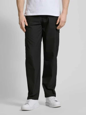 Spodnie cargo o kroju regular fit z aplikacją z logo Karl Lagerfeld