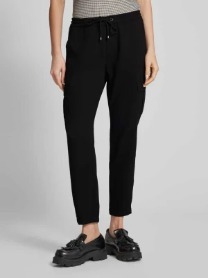 Spodnie cargo o kroju regular fit z elastycznym pasem model ‘Easy Cool’ MAC Czarny