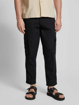 Spodnie cargo o kroju regular fit z wyhaftowanym logo model ‘Gronlin’ Mazine