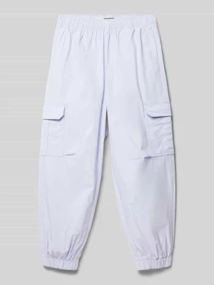 Spodnie cargo o kroju relaxed fit w jednolitym kolorze Tom Tailor