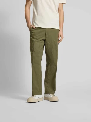 Spodnie cargo o kroju relaxed fit z dodatkiem streczu Closed Oliwkowy