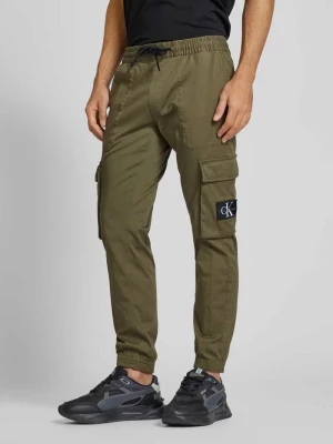 Spodnie cargo o kroju skinny fit z elastycznym pasem Calvin Klein Jeans