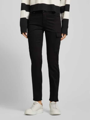 Spodnie cargo o kroju slim fit w jednolitym kolorze Marc O'Polo