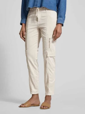 Spodnie cargo o kroju slim fit z tunelem Monari Beżowy
