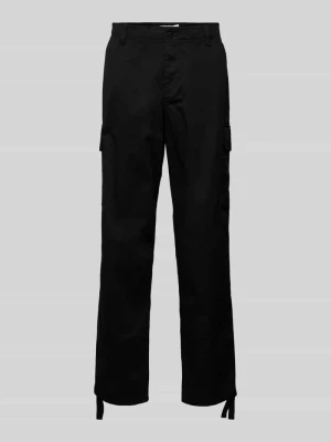 Spodnie cargo o kroju straight fit z elastycznym pasem Calvin Klein Jeans
