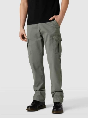Spodnie cargo o kroju straight leg fit w jednolitym kolorze Urban Classics