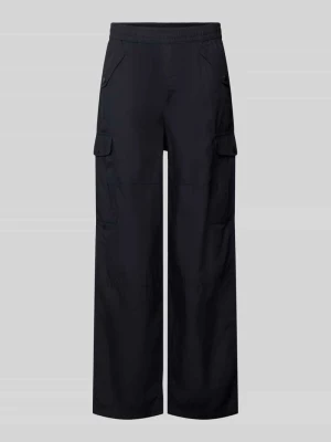 Spodnie cargo o kroju wide fit z dodatkiem bawełny Armani Exchange Granatowy