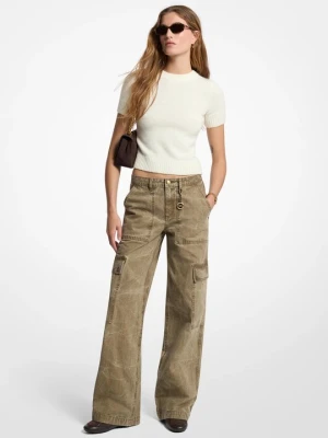 Spodnie cargo z barwionego denimu Michael Kors