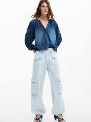 Spodnie cargo z kieszeniami Desigual