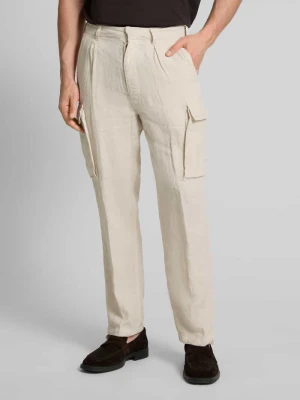 Spodnie cargo z lnu z detalem z logo Polo Ralph Lauren