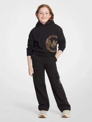 Spodnie cargo z mieszanki bawełny z logo nabitym ćwiekami Michael Kors Kids