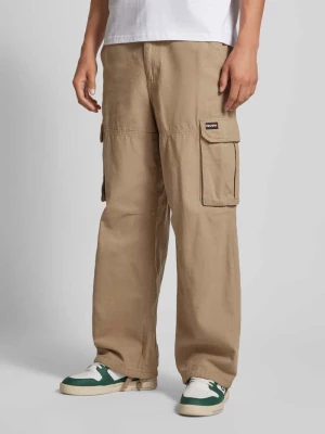 Spodnie cargo z prostą nogawką i naszywką z logo REVIEW