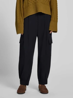 Spodnie cargo z szeroką nogawką Style Icon Collection Granatowy