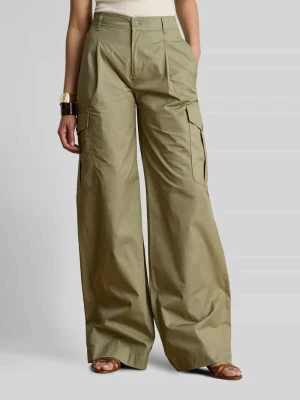 Spodnie cargo z szerokimi nogawkami z czystej bawełny Lauren Ralph Lauren