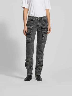 Spodnie cargo z tkaniny stylizowanej na denim Diesel Średnioszary