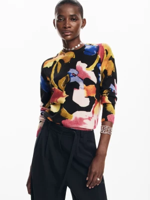 Sweter w kwiaty Arty Desigual