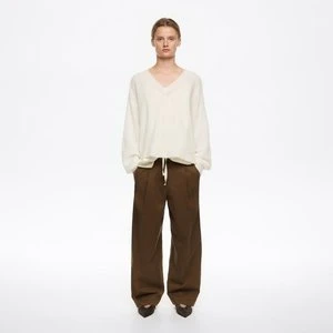 Spodnie carrot zaszewki oliwkowe BIMBA Y LOLA