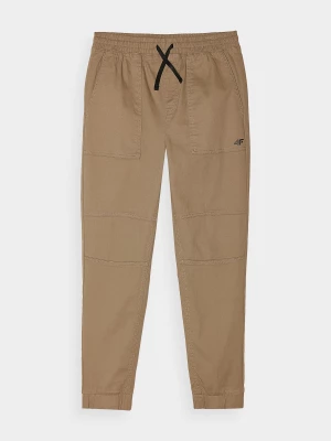 Spodnie casual chłopięce - brązowe 4F