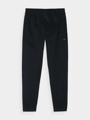 Spodnie casual chłopięce - czarne 4F
