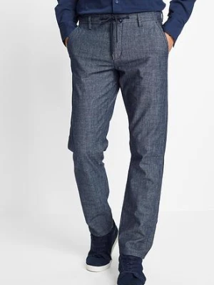 Spodnie chino chambray, Regular Fit Straight bonprix