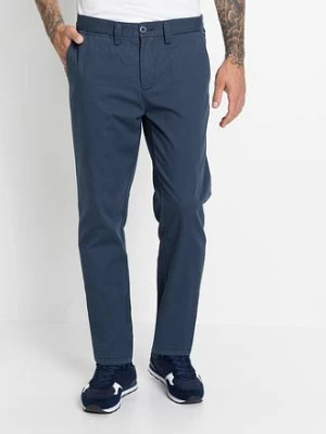 Spodnie chino Regular Fit Straight, z czystej bawełny BonPrix niebieski