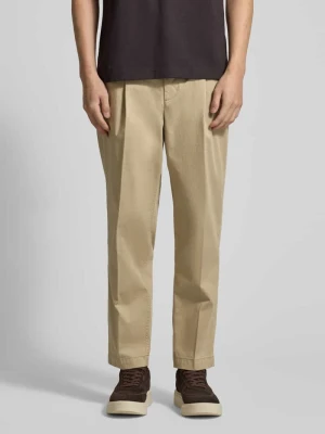 Spodnie chino z mieszanki bawełny, krój regular fit, model 'TAAMIR PLEATED' ARMEDANGELS
