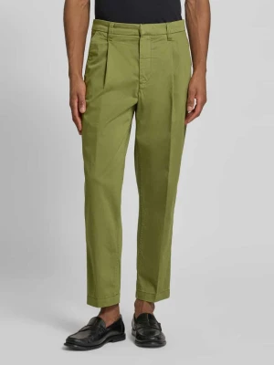 Spodnie chino z mieszanki bawełny, krój regular fit, model 'TAAMIR PLEATED' ARMEDANGELS