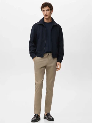 Spodnie chinosy Barna slim fit z diagonalu beżowy - Mężczyzna - - MANGO MAN