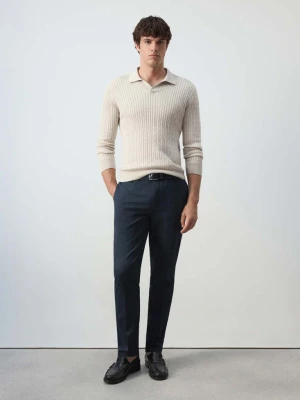 Spodnie chinosy Dublino slim fit beżowy - Mężczyzna - MANGO MAN