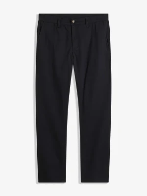 Spodnie chinosy relaxed fit ze stretchem, z bawełny organicznej, straight BonPrix czarny