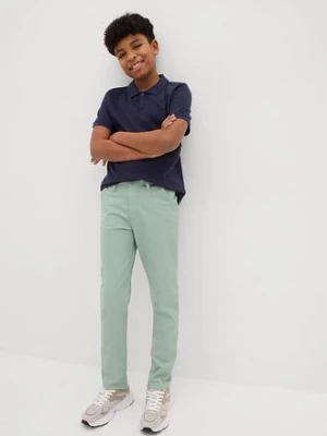 Spodnie chinosy slim fit z regulowaną talią, straight bonprix