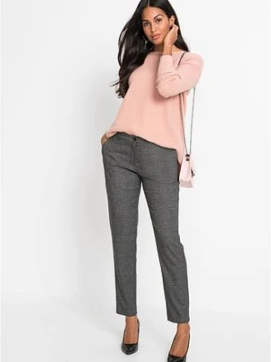 Spodnie chinosy w kratę bonprix