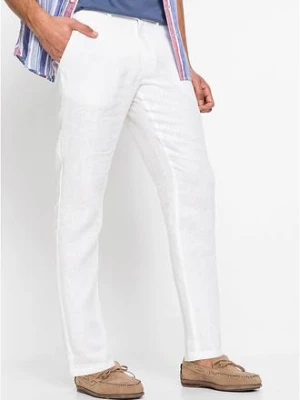 Spodnie chinosy z czystego lnu, regular fit, straight bonprix