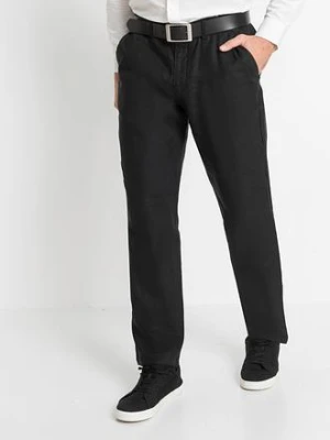 Spodnie chinosy z czystego lnu, regular fit, straight bonprix