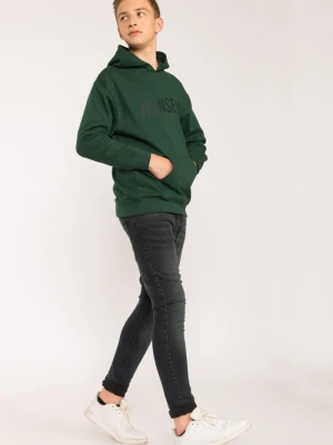 Spodnie chłopięce jeansowe, granatowe slim Reporter