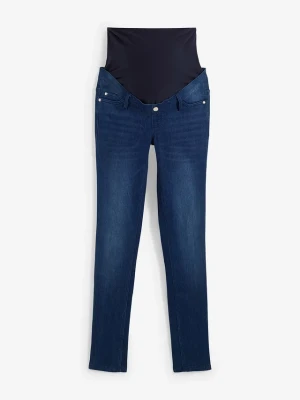 Jeansy ciążowe z ocieplającą spodnią stroną, slim fit BonPrix niebieski