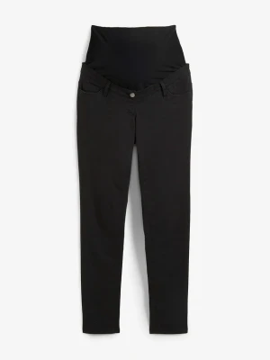 Spodnie ciążowe ze stretchem, slim fit BonPrix czarny