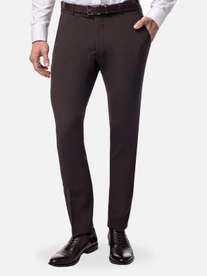 SPODNIE CLASSIC TRECATE 318 BRĄZOWE Z WEŁNĄ Recman