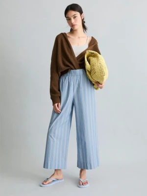Spodnie culotte w paski do kostek Marc O'Polo
