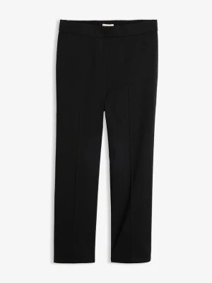 Spodnie culotte z bengaliny z mieszanki wiskozy BonPrix czarny