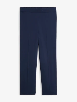 Spodnie culotte z bengaliny z mieszanki wiskozy BonPrix niebieski