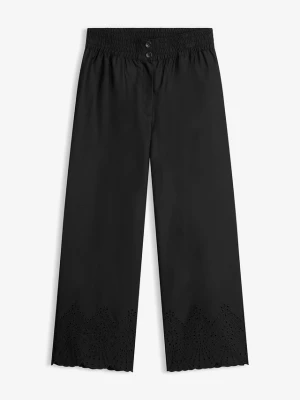 Spodnie culotte z czystej bawełny BonPrix czarny