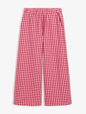 Spodnie culotte z czystej bawełny BonPrix różowy