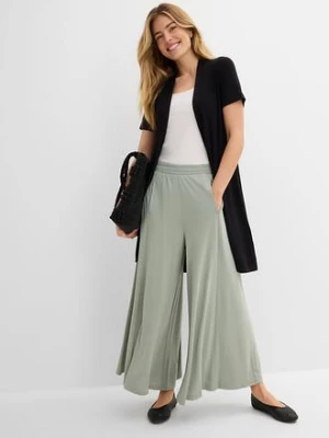Spodnie culotte z dżerseju, z szerokimi nogawkami bonprix
