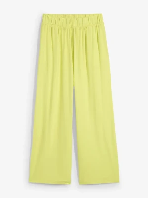 Spodnie culotte z dzianiny z lejącej wiskozy BonPrix żółty
