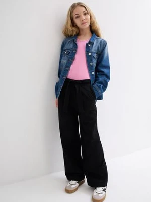 Spodnie culotte z elastycznym paskiem, uszyte z bawełny organicznej bonprix