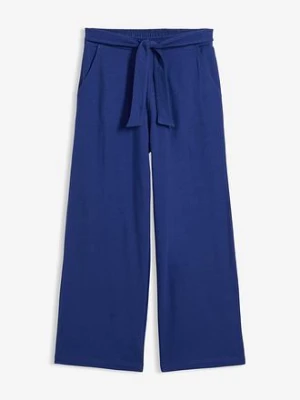 Spodnie culotte z elastycznym paskiem, uszyte z bawełny organicznej bonprix