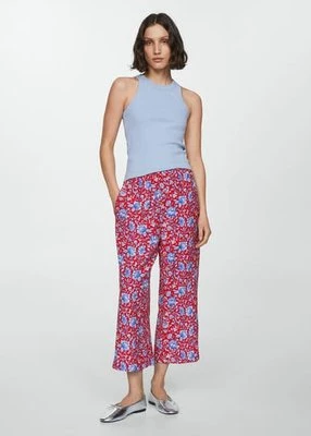 Spodnie culotte z kwiatowym wzorem Mango